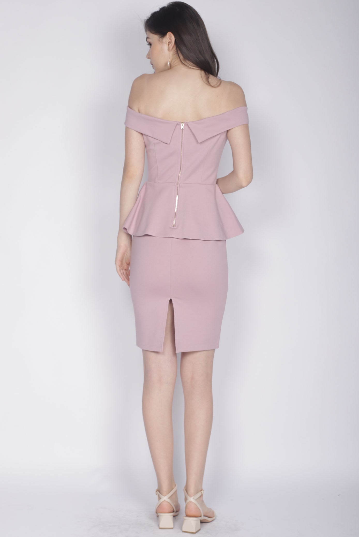 Blush outlet peplum dress