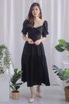 Ferre Textured Tiered Maxi Skirt In Black