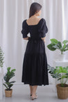Ferre Textured Tiered Maxi Skirt In Black