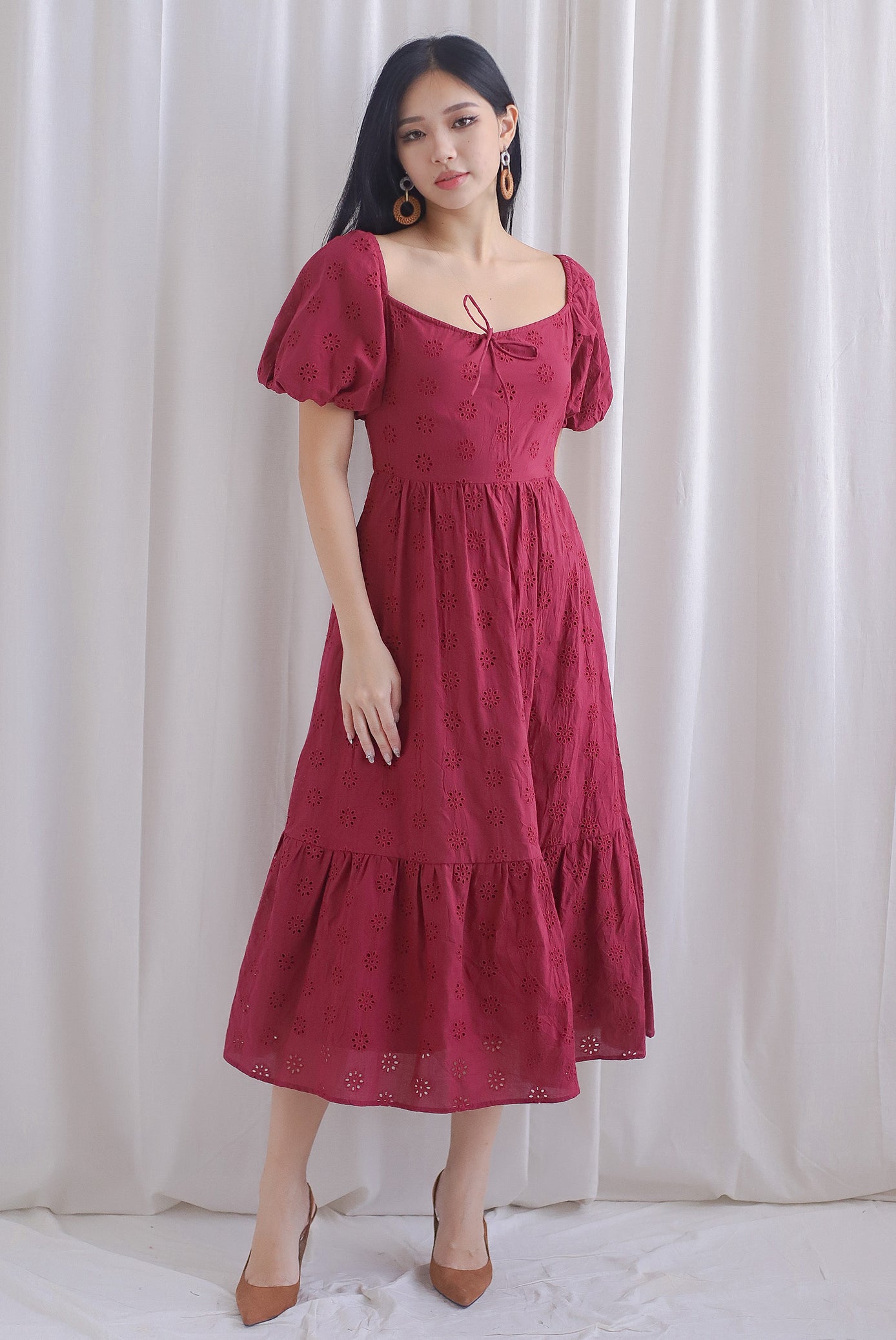 red dress tie front Red Cotton Front Tie Mini Dress - All Dresses