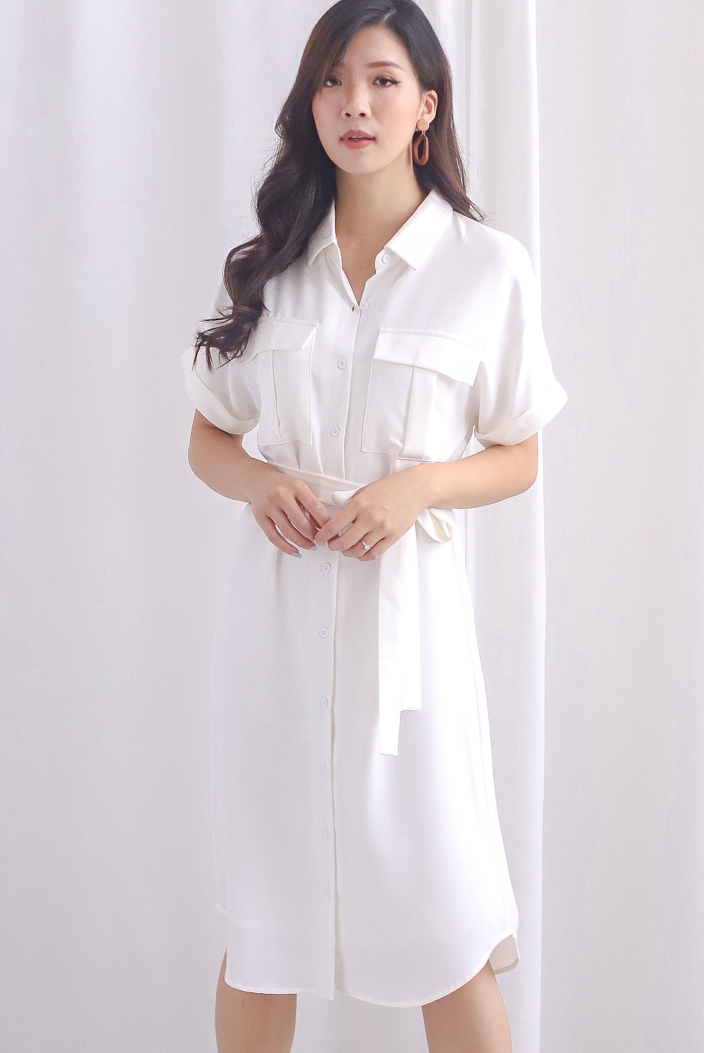 Utility dress clearance white