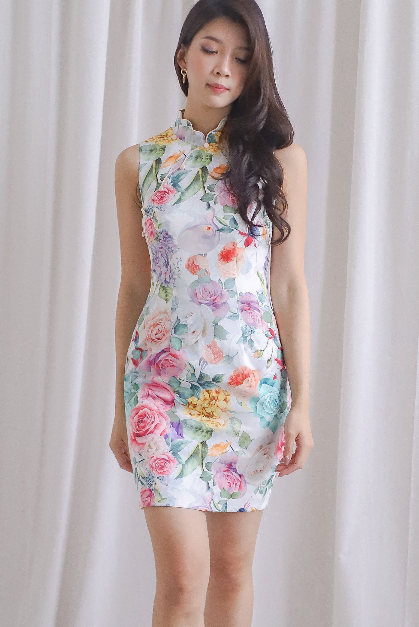 Floral cheongsam on sale