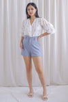 Lassie Tiered Puffy Sleeve Top In Embro White