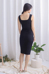 *Restocked* Lilura Zip Slit Dress In Black
