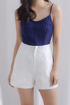 *Restocked* Louelle High Waist Shorts In White