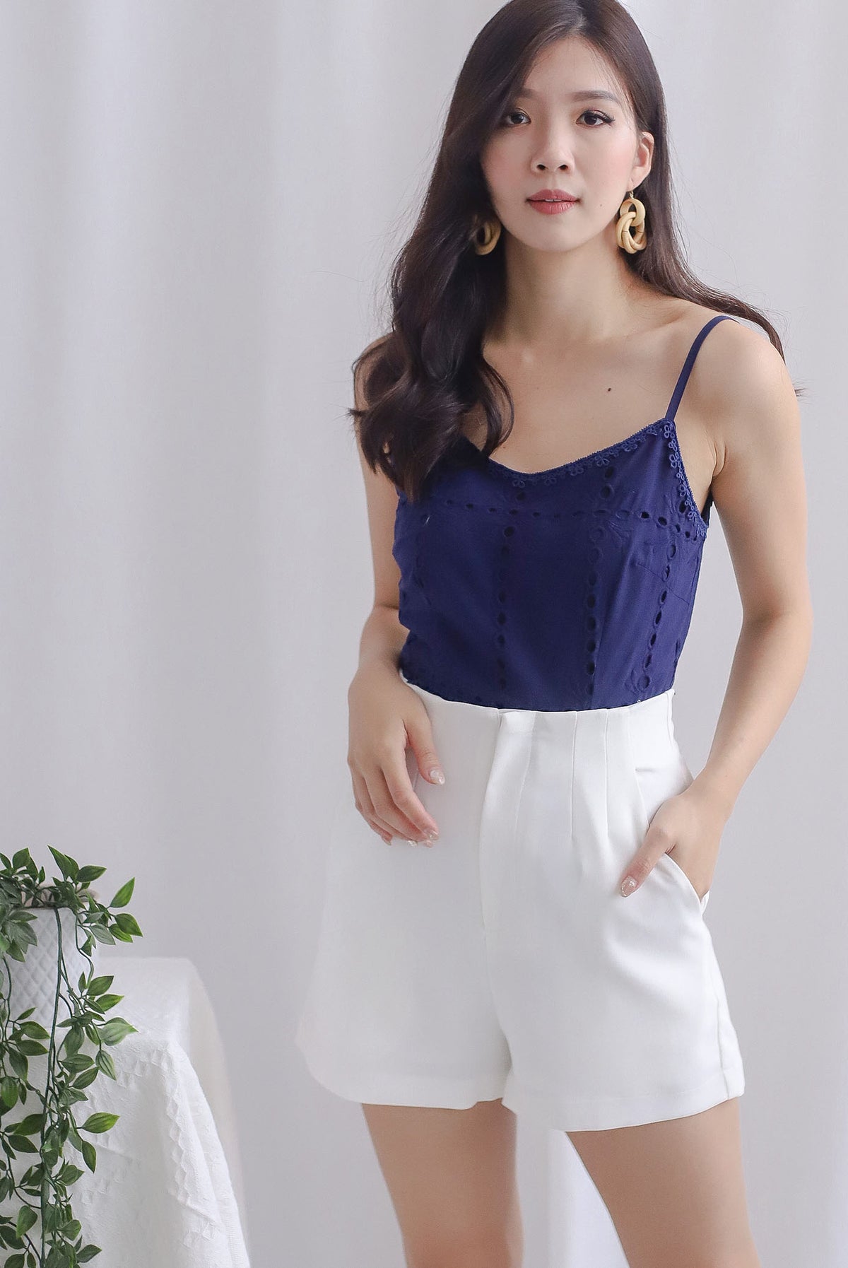 *Restocked* Louelle High Waist Shorts In White