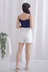 *Restocked* Louelle High Waist Shorts In White