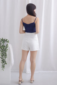 *Restocked* Louelle High Waist Shorts In White