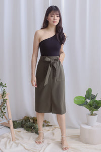 Pixie Utility Pockets Skirt In Olive