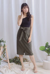 Pixie Utility Pockets Skirt In Olive