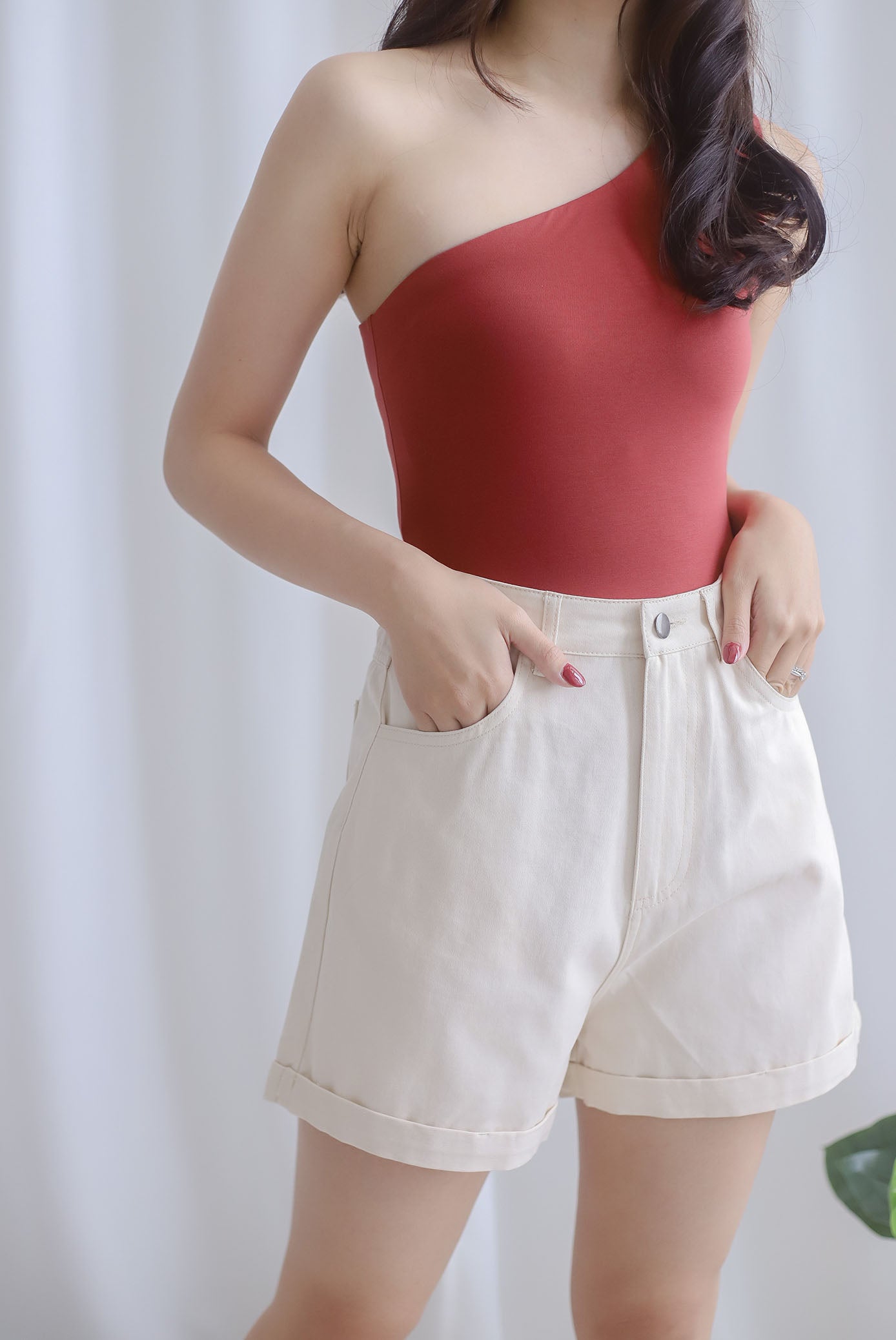 Owena Denim Shorts In Oats