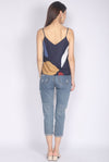 *Restocked* Mariot Abstract Camisole Top In Navy Blue