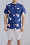 Oliver Abstract Shirt In Navy Blue