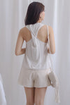 Ori Twist Back Top In Ecru