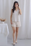 Ori Twist Back Top In Ecru