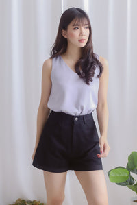 Owena Denim Shorts In Black