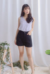 Owena Denim Shorts In Black