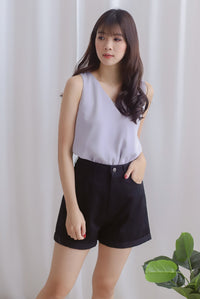 Owena Denim Shorts In Black