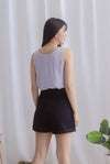 Owena Denim Shorts In Black