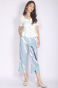 Remilia Abstract Dotty Pants In Jade Blue
