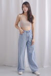 Rochelle Straight Cut Denim Jeans In Light Wash