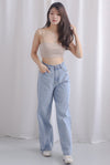Rochelle Straight Cut Denim Jeans In Light Wash