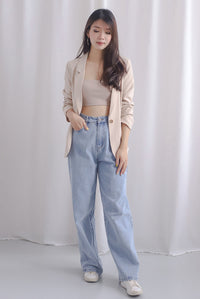 Rochelle Straight Cut Denim Jeans In Light Wash