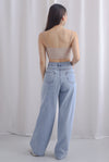 Rochelle Straight Cut Denim Jeans In Light Wash