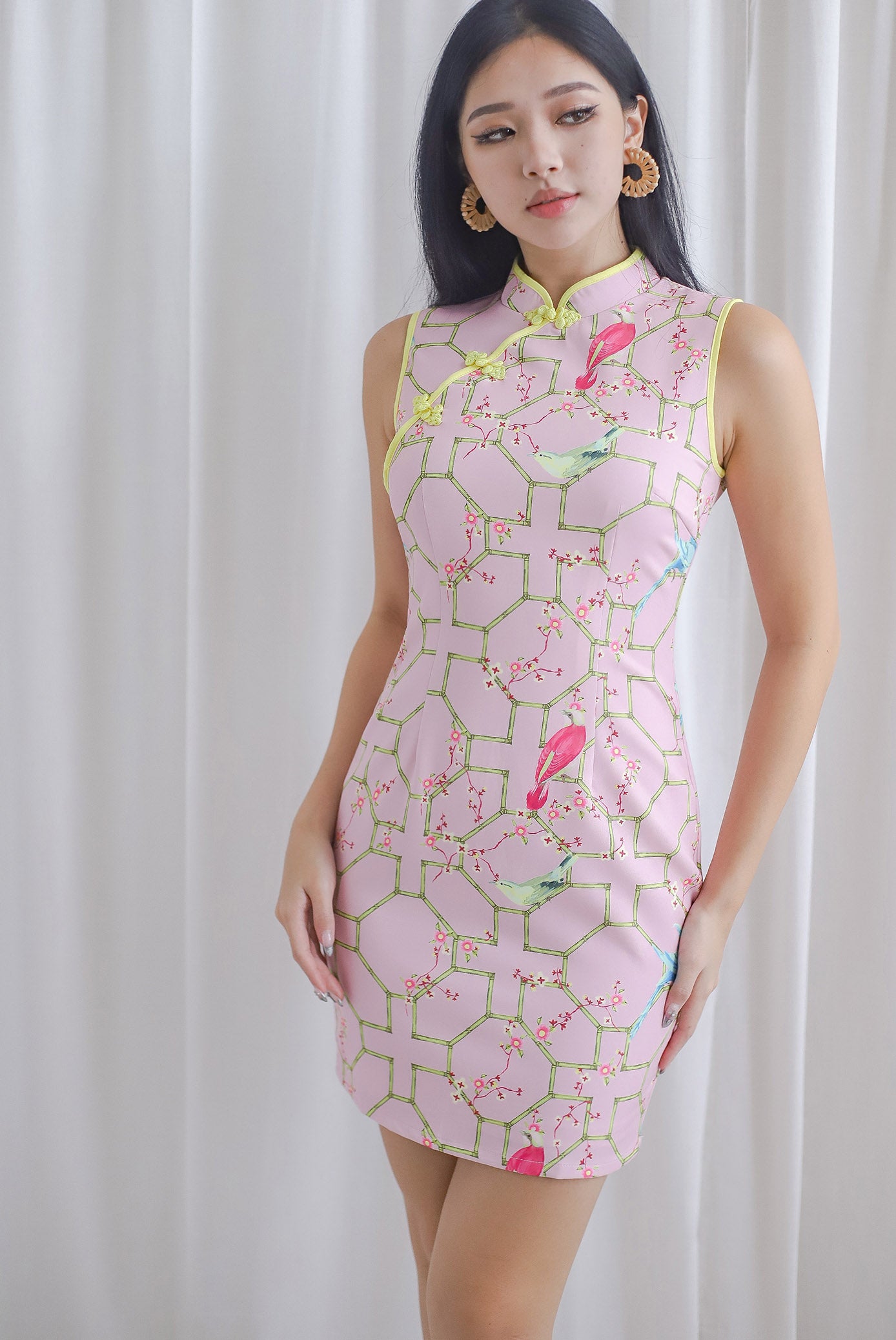 Pink qipao hotsell