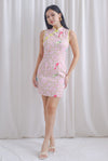 Ruyi Oriental Bamboo Cheongsam Dress In Pink