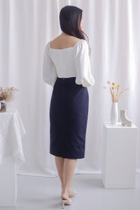 Sawyer Utility Skirt In Navy Blue