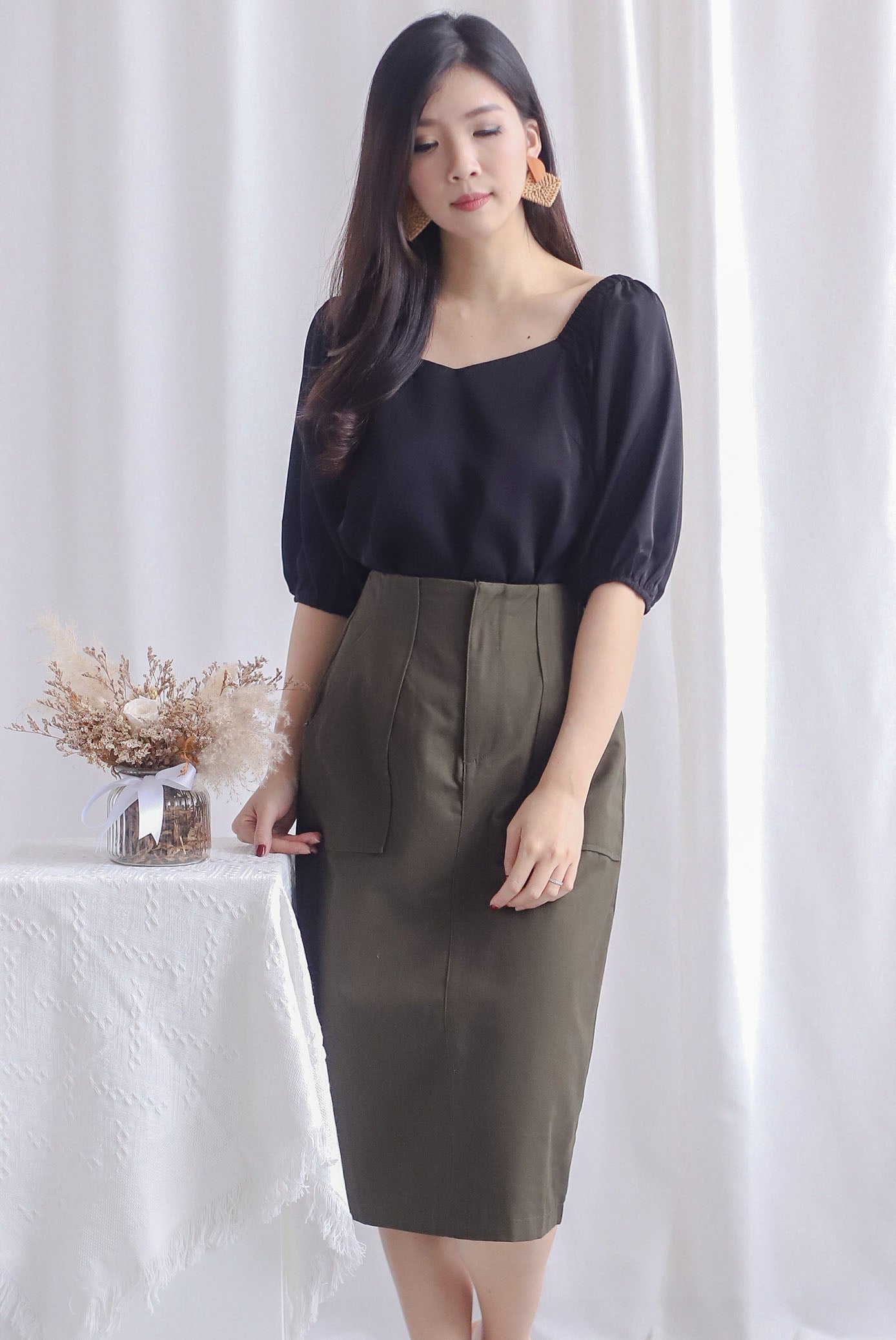 Sawyer Utility Skirt In Olive