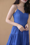 *Premium* Sevilla Sprag Tiered Denim Dress In Dark Wash