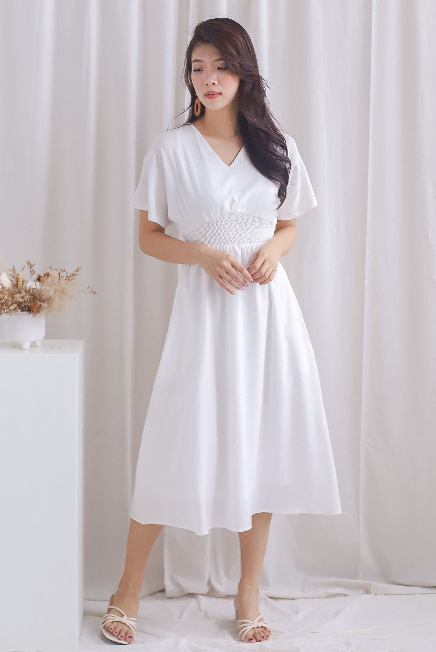 White kimono dress plus size sale