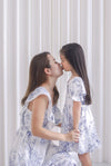 *KIDS* Stella Porcelain Smock Dress In Blue
