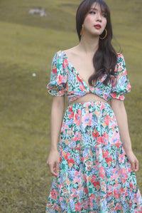 TDC Eureka Multiway Puffy Sleeve Dress In Spring