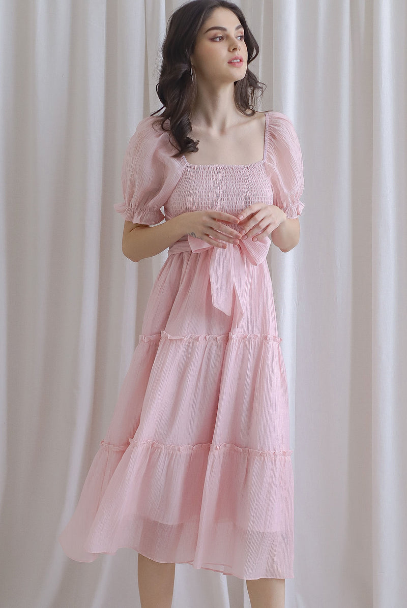 Texture Dess Design TDC Eureka Multi Way Textured Dress In Pink – The Design Closets