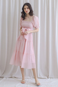 TDC Eureka Multi Way Textured Dress In Pink