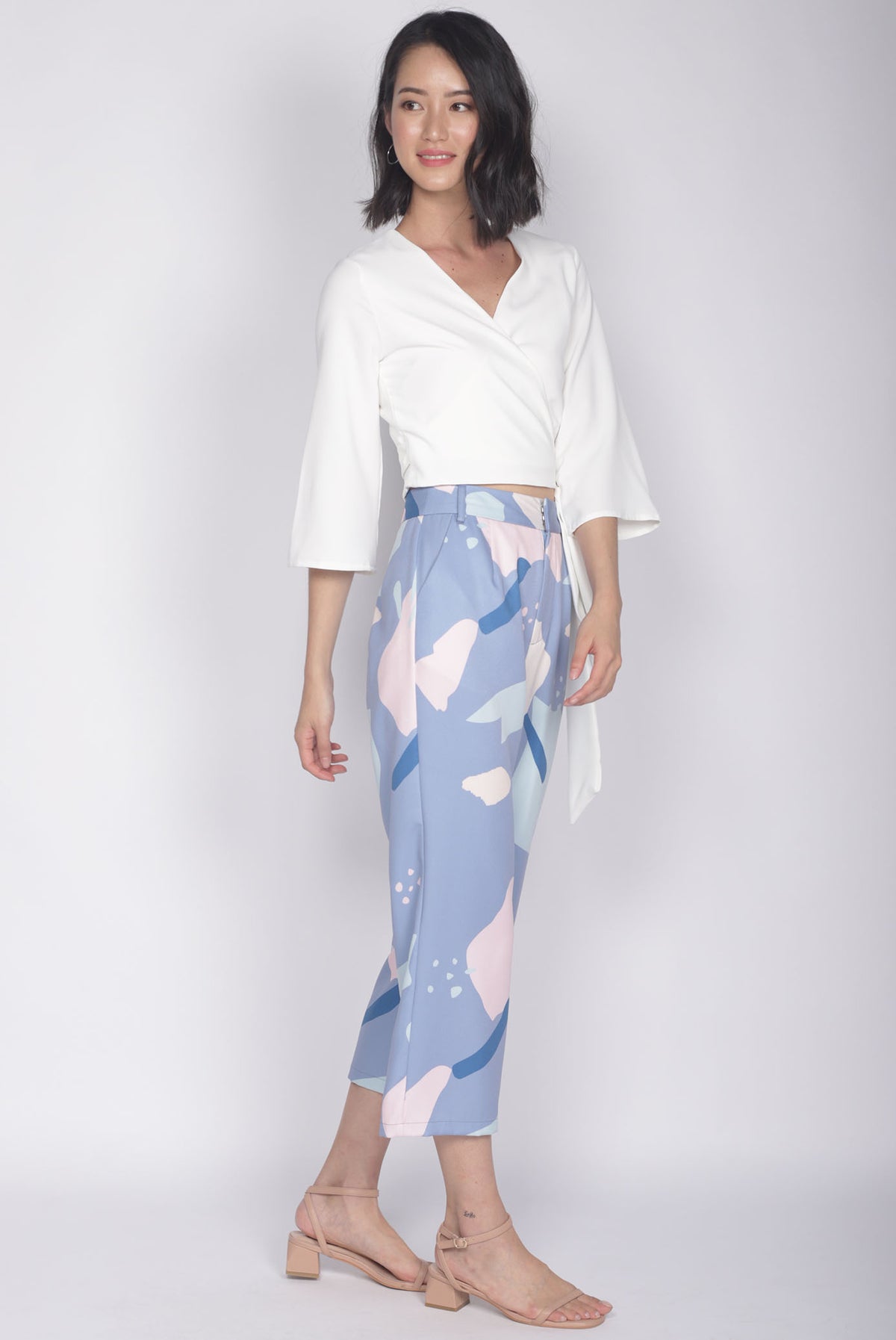 Tenzin Abstract Pants In Periwinkle