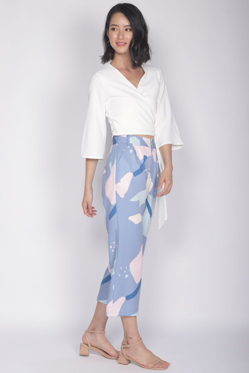Tenzin Abstract Pants In Periwinkle