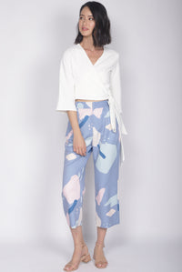 Tenzin Abstract Pants In Periwinkle
