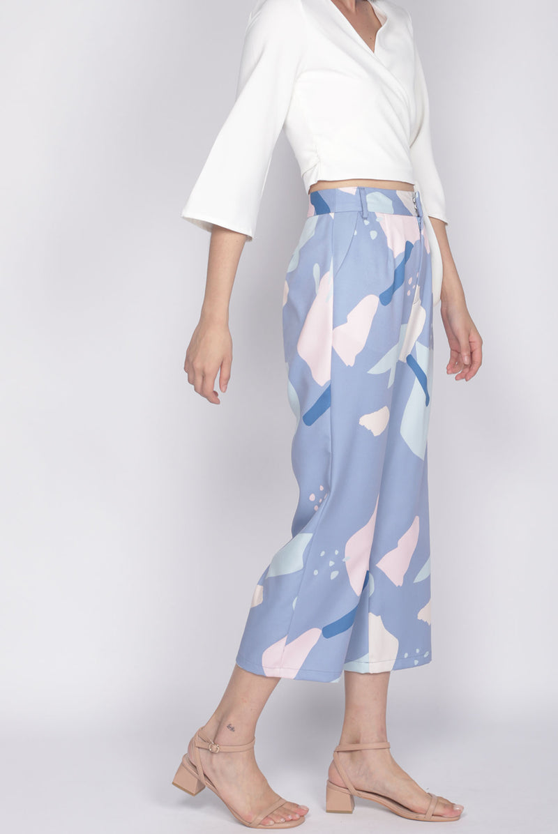 Tenzin Abstract Pants In Periwinkle